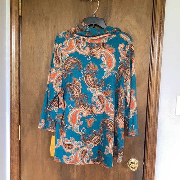 Ruby Rd. Paisley print pullover top with stretch size 2X - Picture 14 of 17